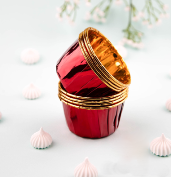 Капсулы усиленные 50х40 мм, 10 шт, с ламинацией (Золото+Рубиновый) 