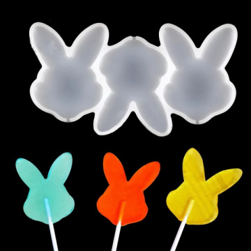 Силиконовая форма для леденцов «Кролики»