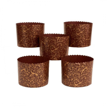 Форма бумажная Райский сад 134*100 мм, Кулич 500 гр, 5 шт