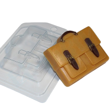 Портфель с 2-мя карманами, форма пластиковая